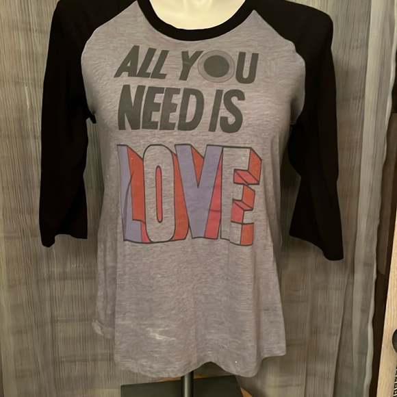 The Beatles Tops - Beatles All You Need Is Love Long Sleeve T-Shirt
